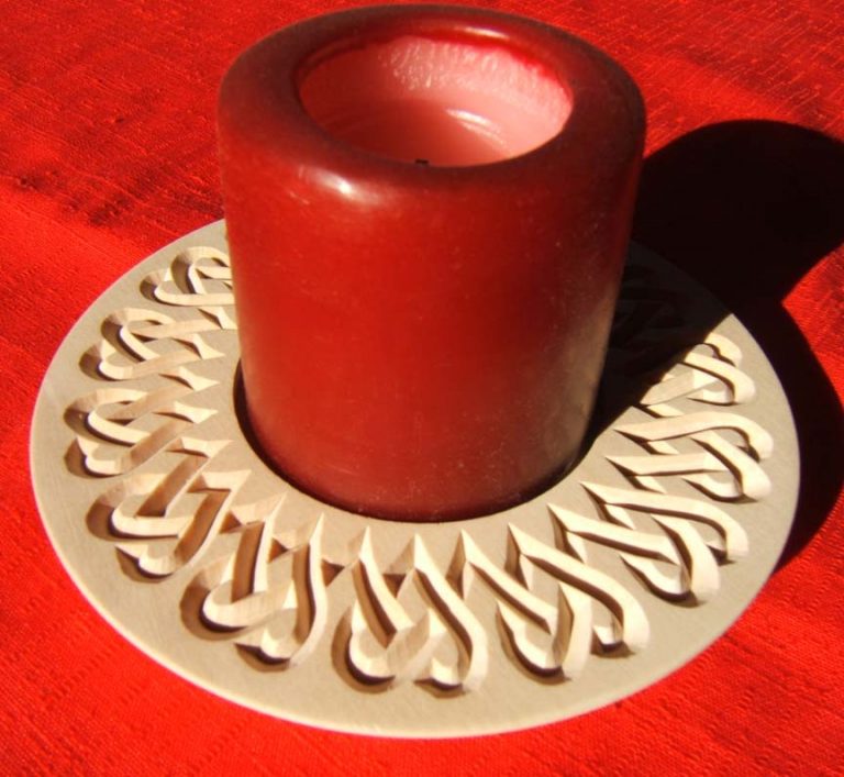 Candle Dish Plate My Chip Carving