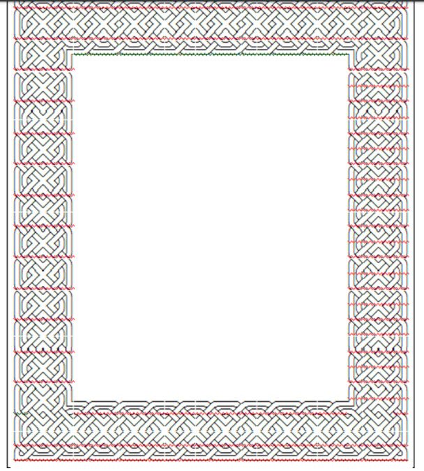8×10 Celtic knot frame