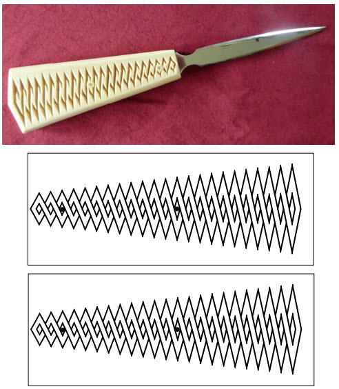 Letter Opener Zigzag Pattern My Chip Carving