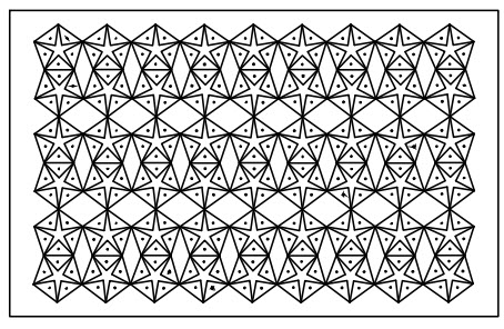 triple knife box star grid pattern