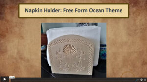 Napkin Holder: Free Form Ocean Theme