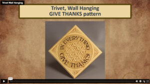 Trivet Wall Hanging Give Thanks pattern